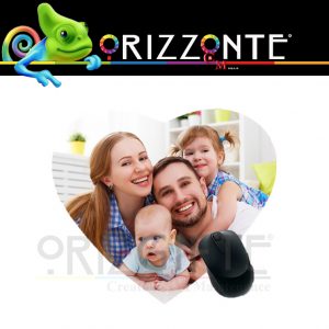 Mousepad per computer Pc forma di cuore personalizzabile con foto e testo G4