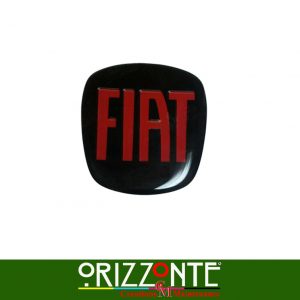 Adesivo Fregio fiat 500L 500X 500 Logo Stemma 3d Resinato Nero e Rosso R4