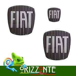 Stemma fregio resina 3d compatibile per Fiat Punto Tipo 500 L X Evo adesivo R7