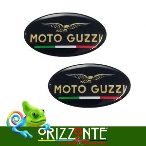 Adesivi ovali compatibili Moto Guzzi In resina effetto rilievo decalcomanie R8