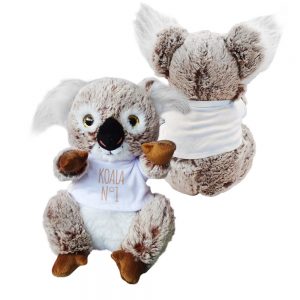 Peluche koala con  t-shirt personalizzata idea regalo
