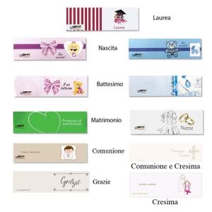 BIGLIETTINI BOMBONIERE PERSONALIZZABILI - VARI EVENTI