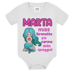 Body bimba in cotone Miss Sirenetta