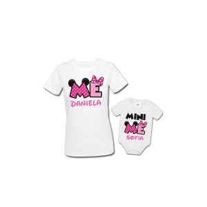 T-Shirt donna e body bimba Me e mini me personalizzati Minnie