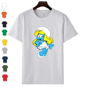 T-Shirt donna bambina manica corta in cotone personalizzata con Puffetta