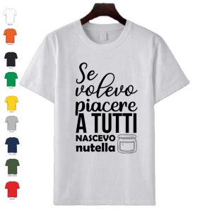 T-Shirt donna bambina in cotone manica corta personalizzata con frase " Se volevo piacere a...."