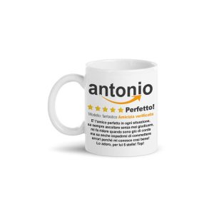 Tazza in ceramica personalizzata con Amicizia verificata e nome