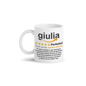 Tazza in ceramica personalizzata con nome e dedicata all' amicizia