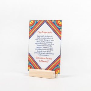 Proposta Per Testimone In Plexiglass Tema Geometrico Stile Siciliano - Vuoi Essere La Mia/ Il Mio Testimone?