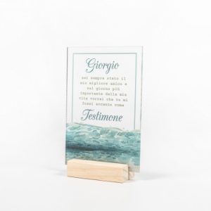 Proposta Per Testimone In Plexiglass Tema Spiaggia Con Onde Vuoi Essere La Mia/ Il Mio Testimone?