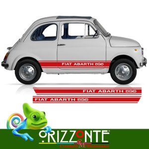 Fasce laterali adesive Fiat Abarth 595 fiancate 500 d'epoca coppia dx e sx
