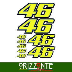 Kit 9 PZ Adesivi Valentino Rossi The doctor VR46 46 Adesivi auto moto Sticker A2
