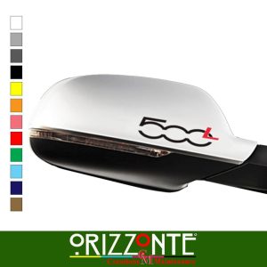 COPPIA ADESIVI 500 L PER SPECCHIETTI IN VINILE AUTO DECAL