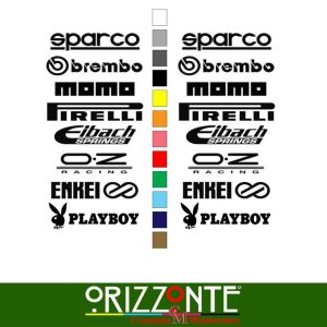 Adesivi STICKER sponsor tecnici compatibili AUTO MOTO rally sport abarth