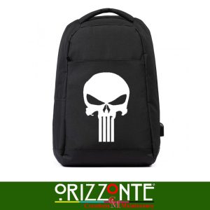 Zaino antitaccheggio borsa uomo scuola con uscita usb the punisher