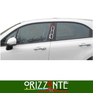 Adesivi montanti portiere FIAT 500 X DECAL STICKERS vinile coppia DX SX A56