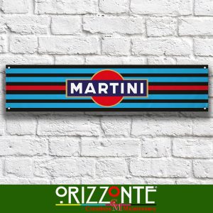 Banner Martini per garage officine moto in pvc e occhielli decalcomanie