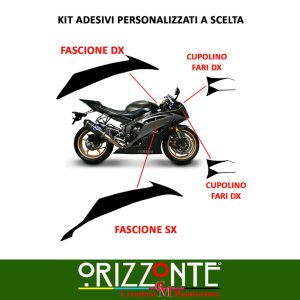 Kit adesivi carena Yamaha R6 decalcomanie Personalizzazione Stickers Moto pista