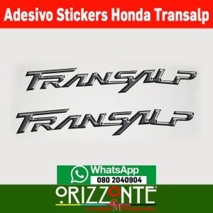 Adesivo HONDA TRANSALP 3D Etichette Resinate 3D effetto metallo R36