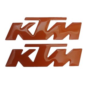 Adesivi resinati 3d scritta ktm compatibili moto casco motocross