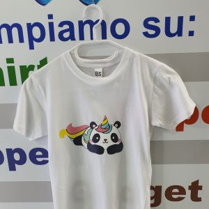 T-Shirt da bambina, con stampa immagine Pandacorno