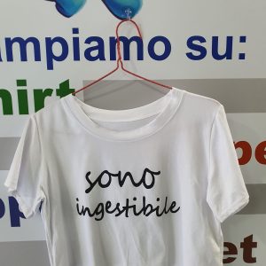 T-Shirt da donna, corta stampa Sono Ingestibile