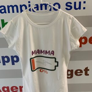 T-Shirt da donna Mamma 0% batteria