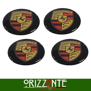 Adesivi per coprimozzo compatibili Porsche personalizzati resinati effetto rilievo 3D